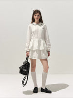 Embroidered Babydoll Dress