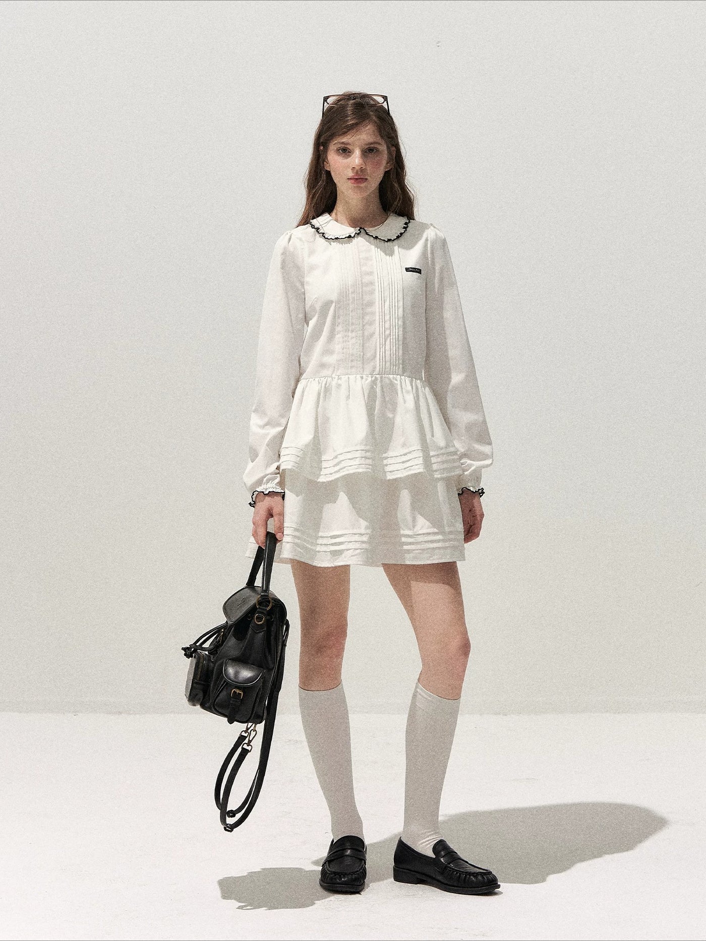 Embroidered Babydoll Dress