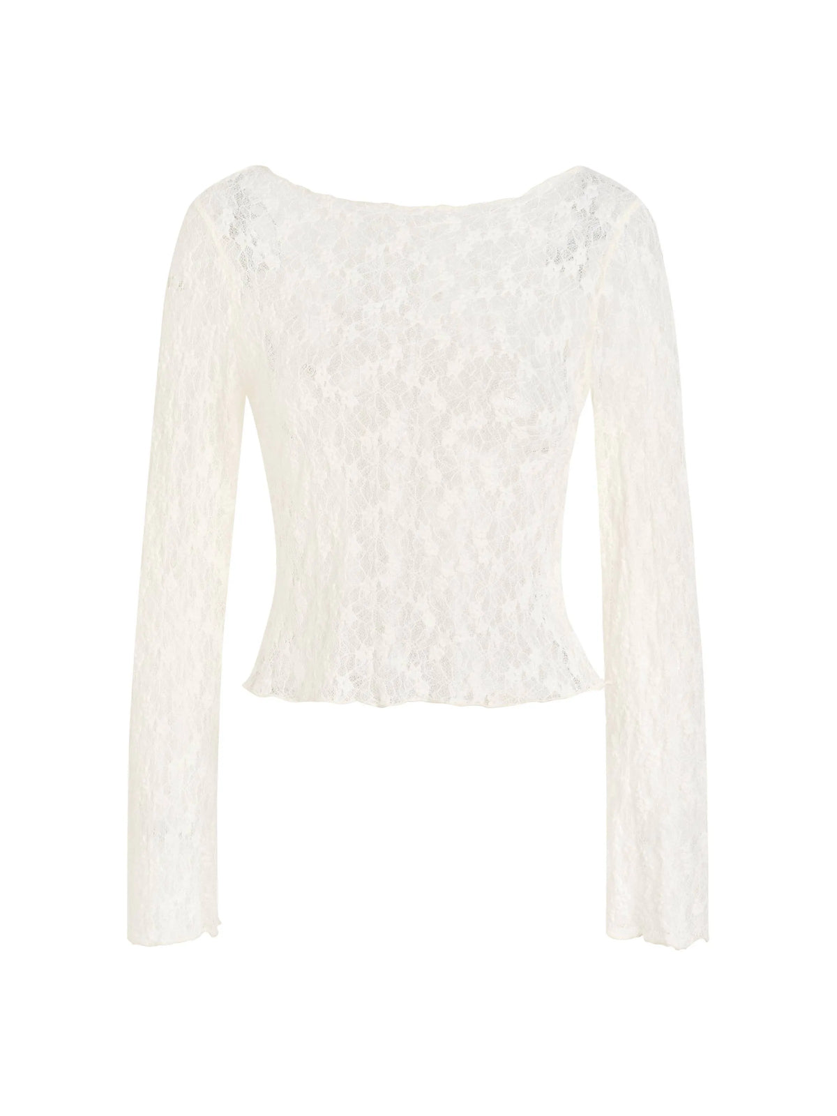 Cashmere Wool Lace Layered Sweater Set