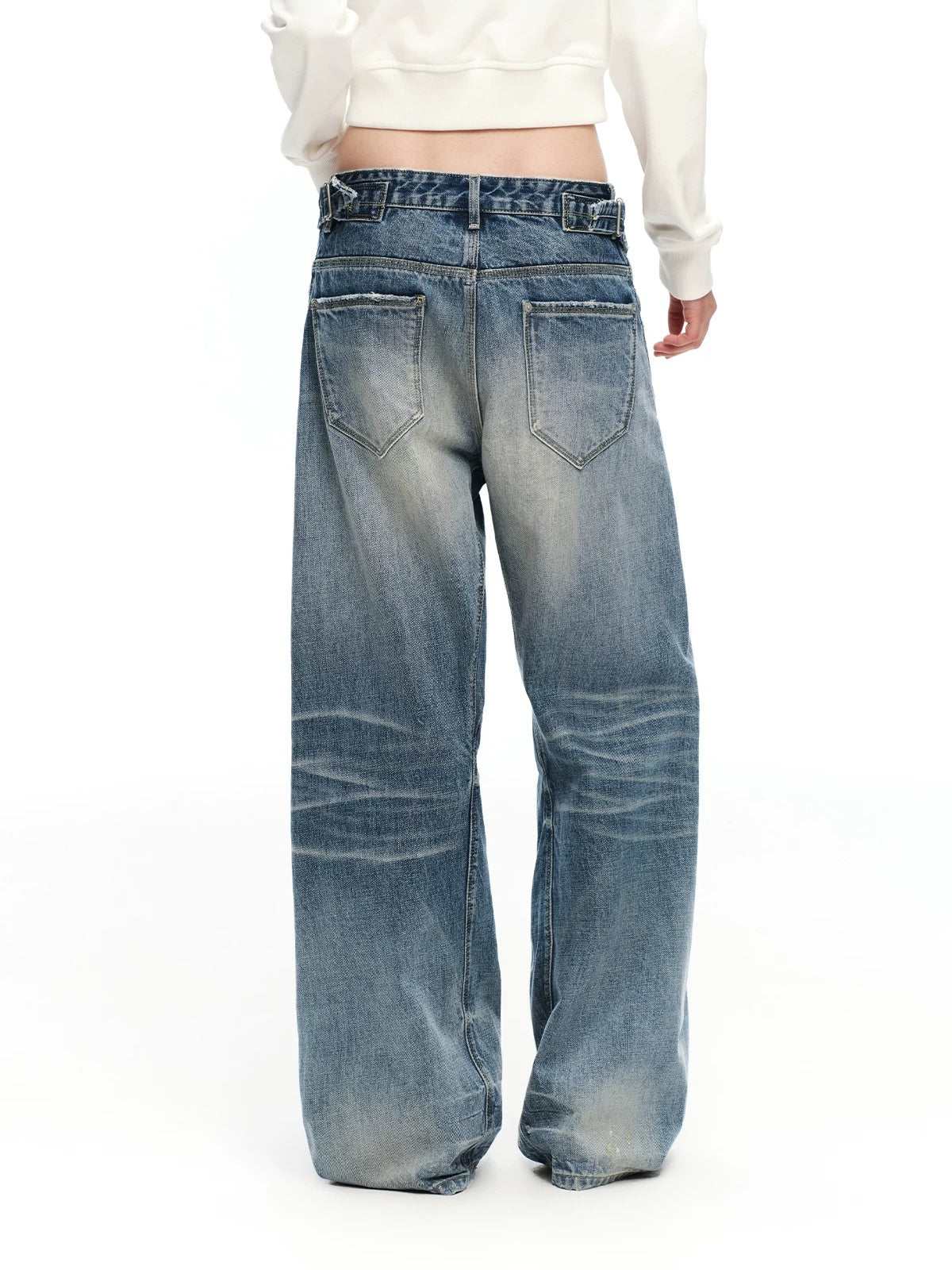 Washed Straight Jeans