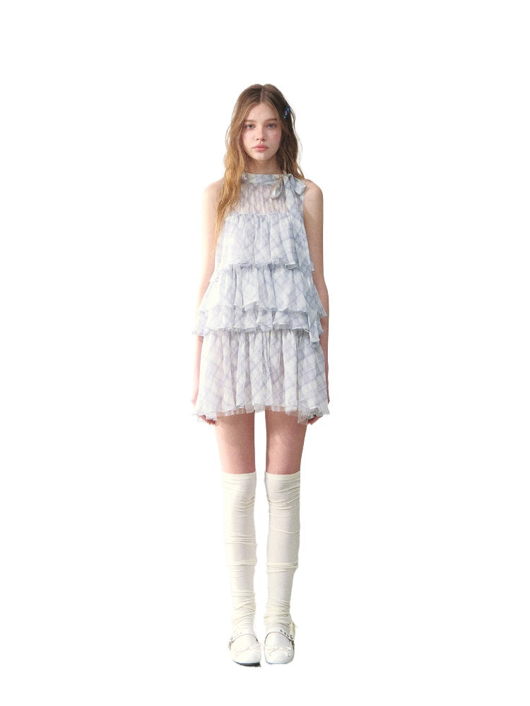Purple Plaid Tulle Petticoat Skirt