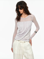 Ruched Lyocell Top