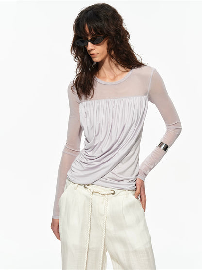 Ruched Lyocell Top