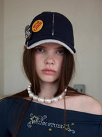 Plaid-Panel Badge Baseball Cap