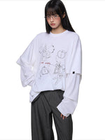 Printed Layered Long Sleeve Tee