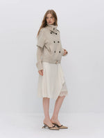 Asymmetric Satin Skirt