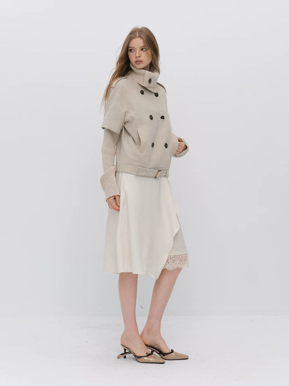 Asymmetric Satin Skirt