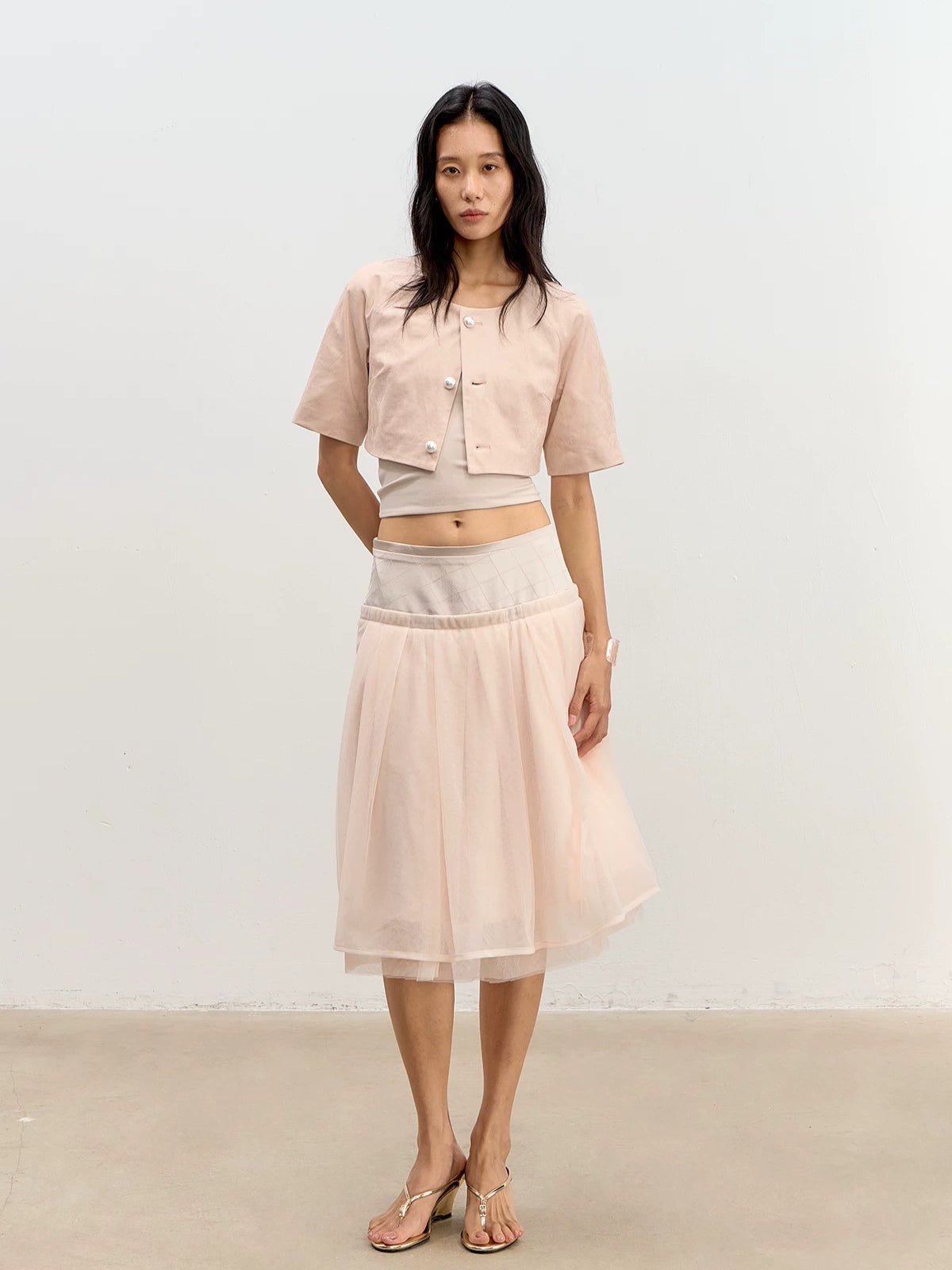 Satin A-Line Skirt