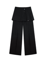 Detachable Overlay Wide Leg Pants