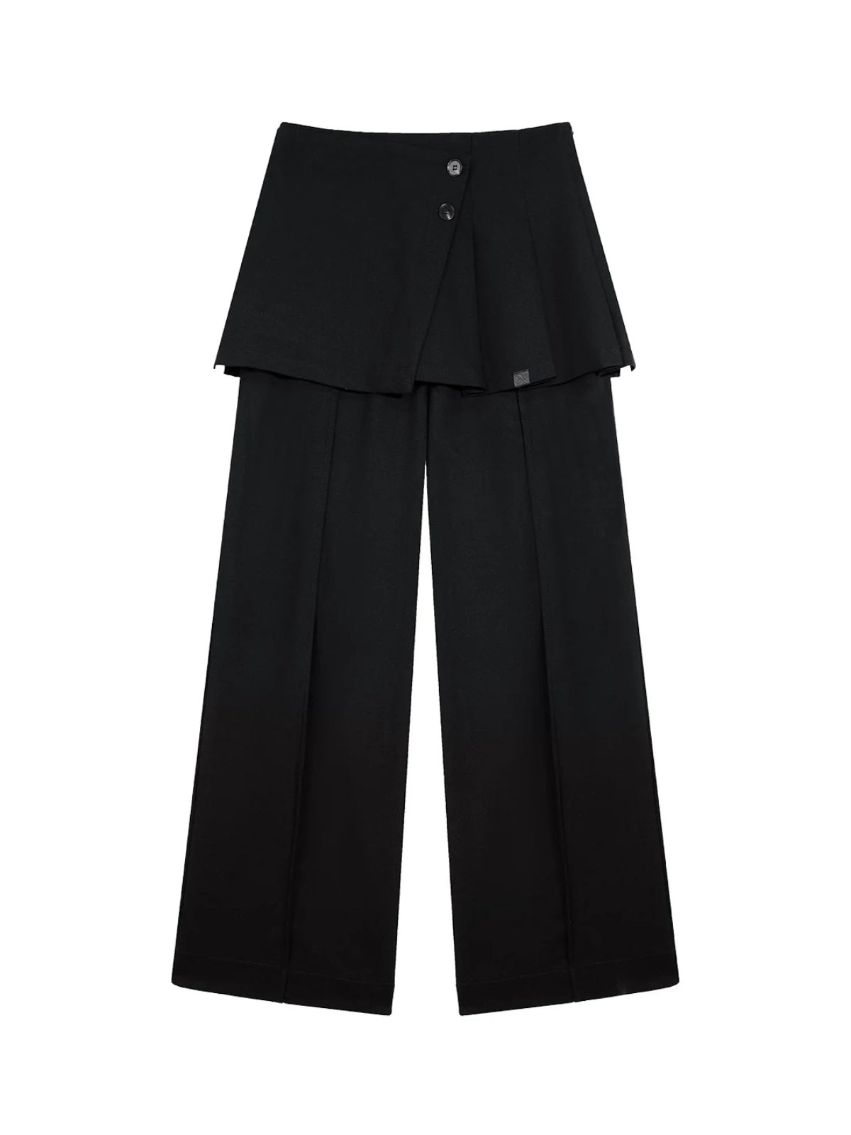 Detachable Overlay Wide Leg Pants