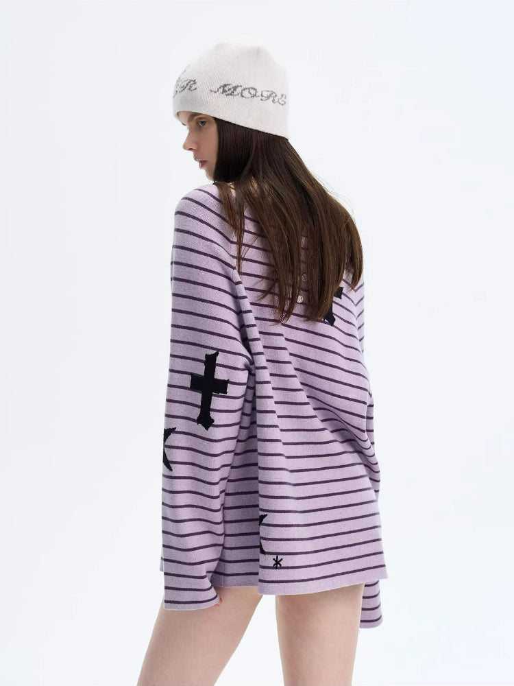 Reversible Stripe Knit Top