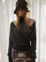 Tweed Ruched Bucket Hat