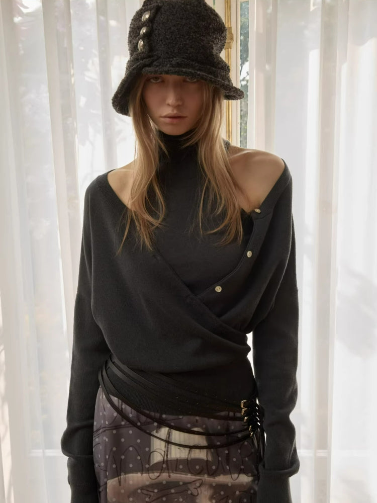 Tweed Ruched Bucket Hat