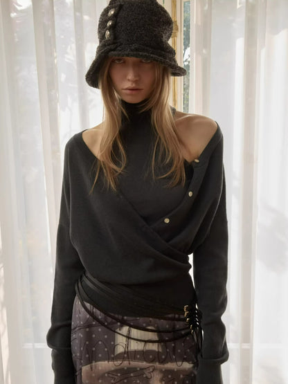 Tweed Ruched Bucket Hat