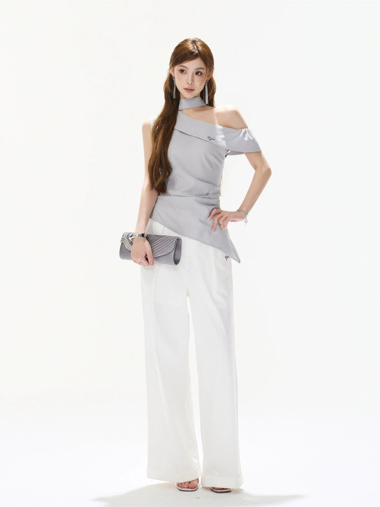 Asymmetric Halter Top