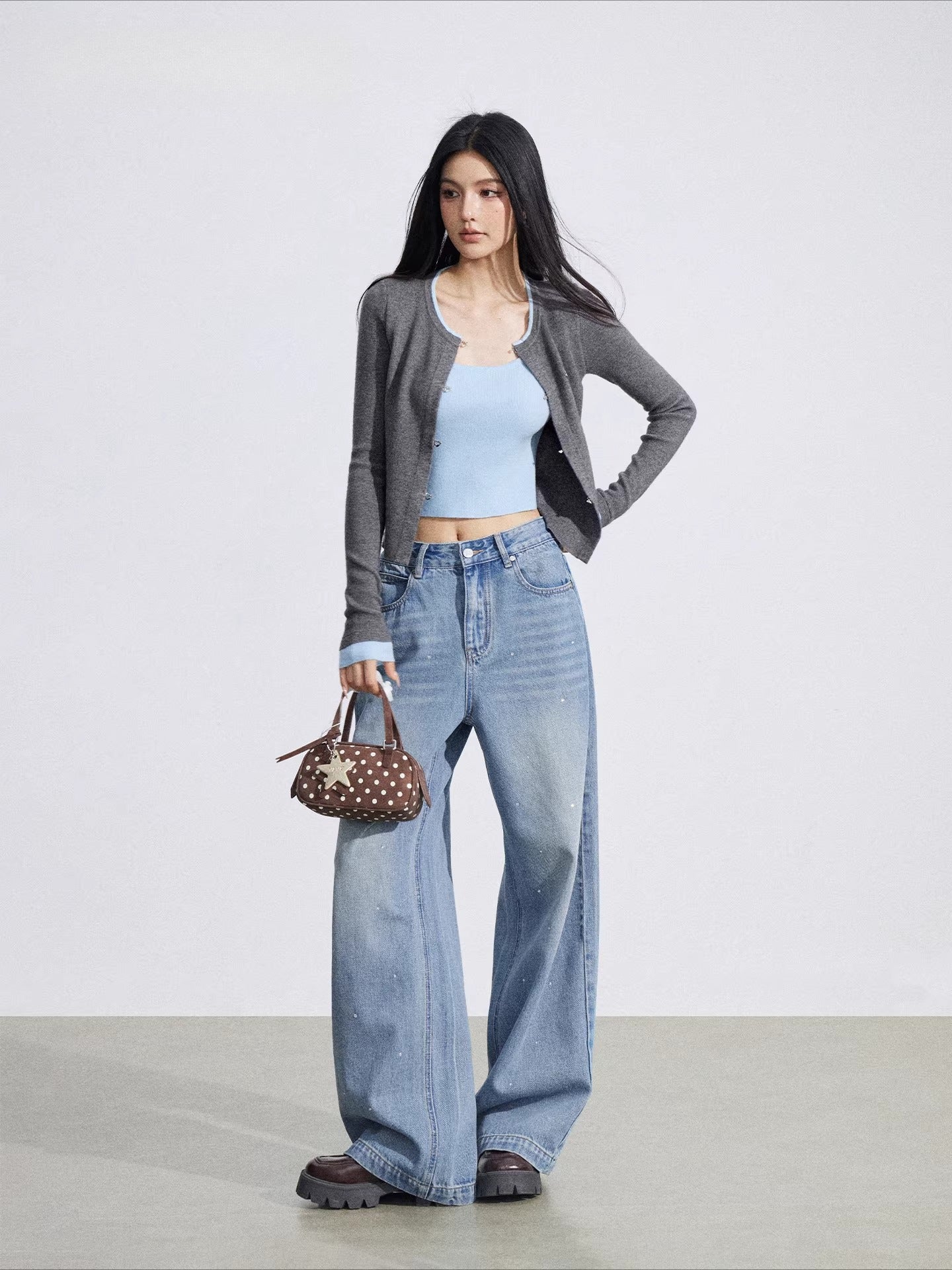 Contrast Layer Knit Top