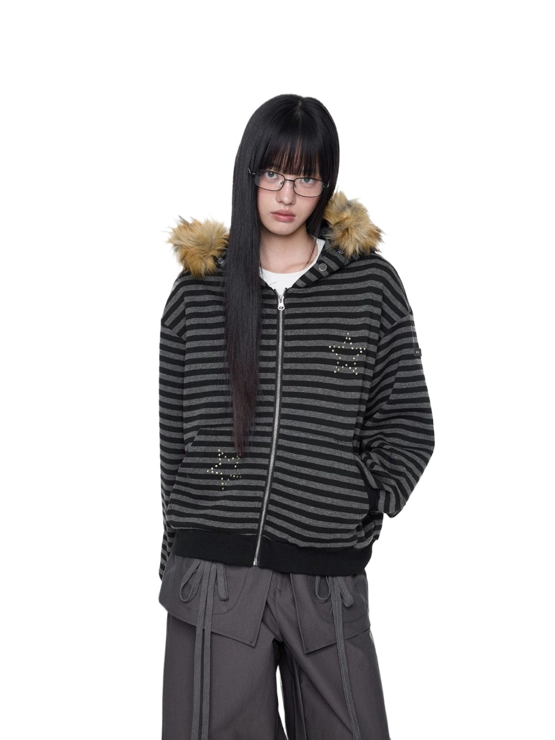 Devil Ear Stripe Hoodie
