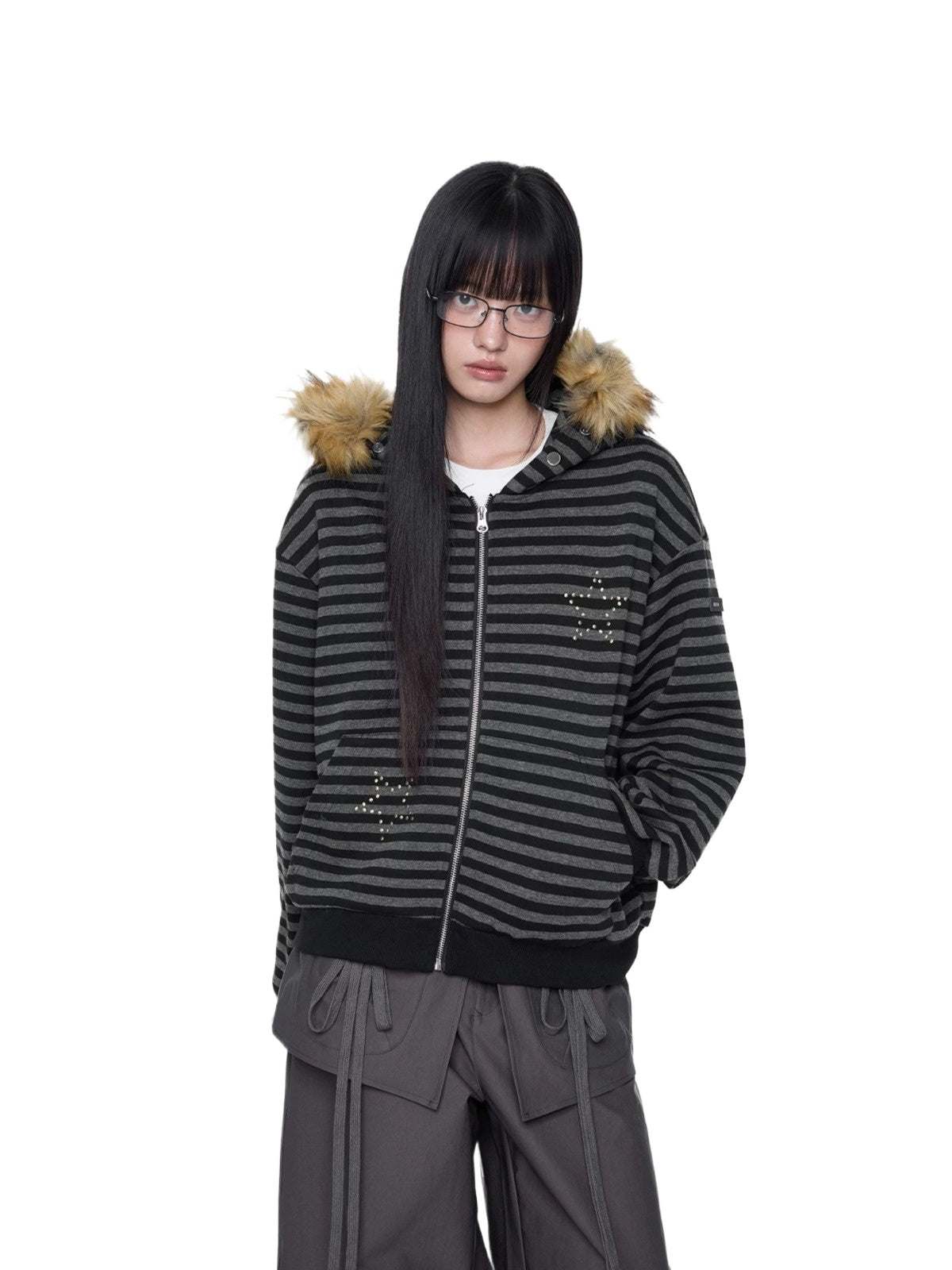 Devil Ear Stripe Hoodie