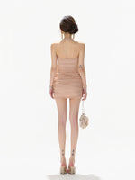 Halter Ruched Mini Dress
