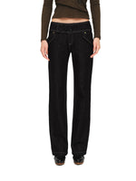 Multi Button Contrast Stitch Jeans