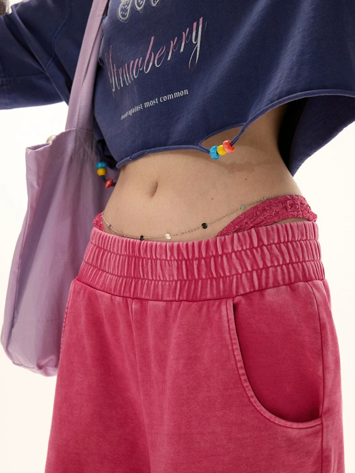Washed Wide-Leg Casual Sweatpants