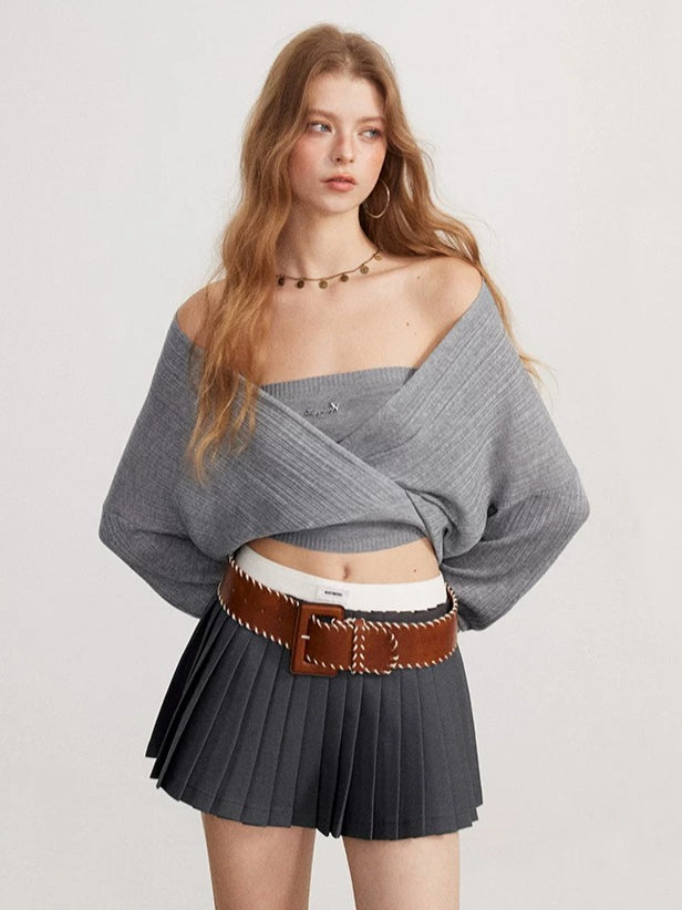 Cross Strap Knit Set