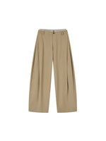 Double Waistband Pleated Wide Leg Pants