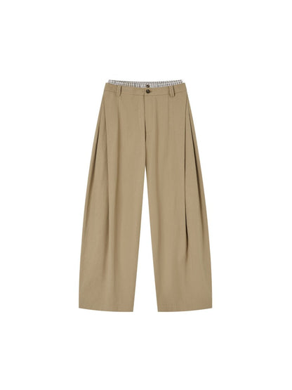 Double Waistband Pleated Wide Leg Pants