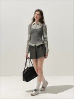 Cable Knit Vest Shirt