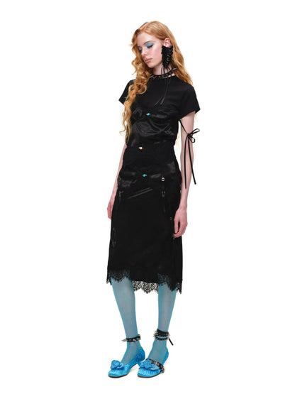 Satin Lace T-shirt