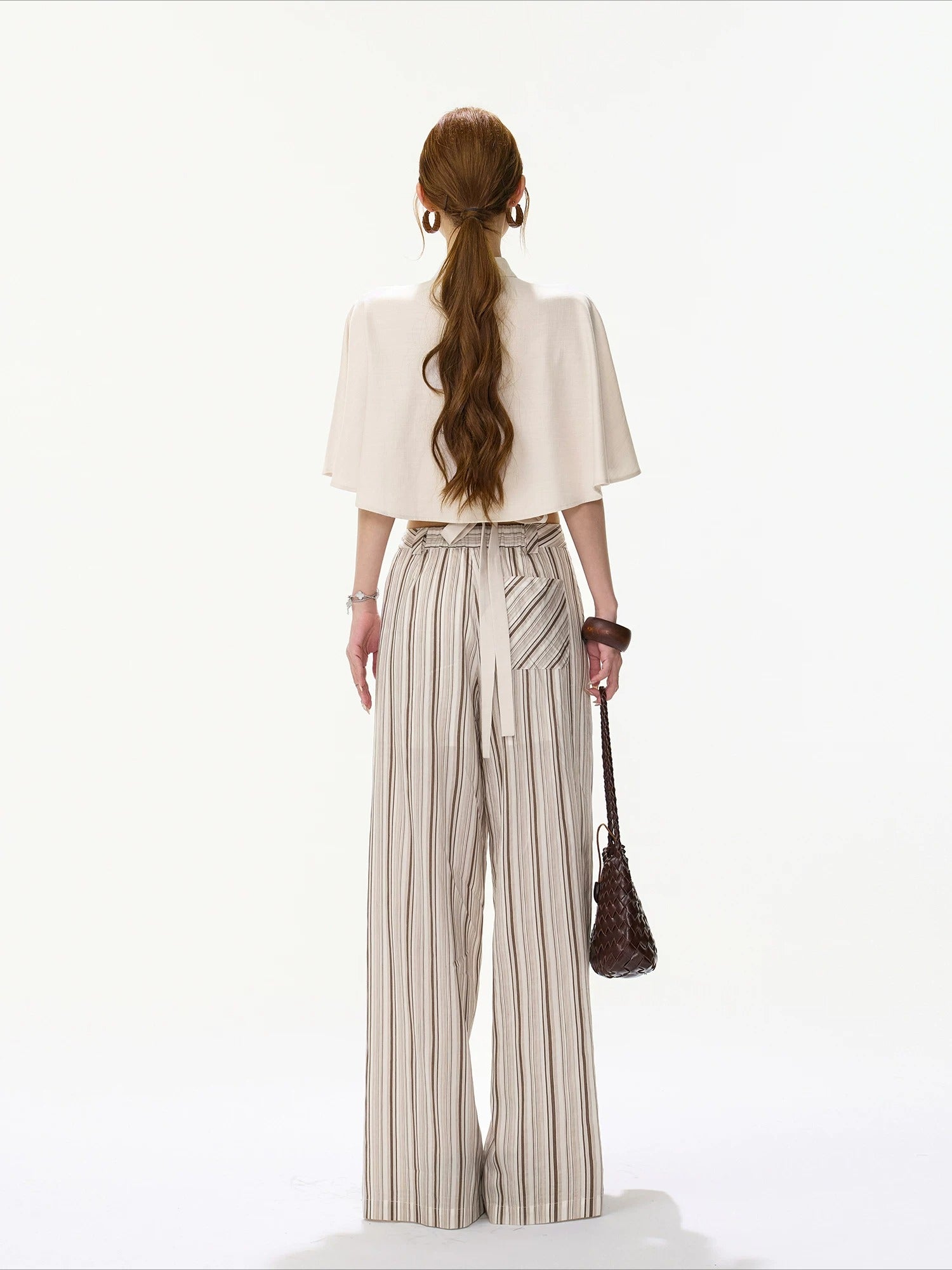 Striped Wide-Leg Pants
