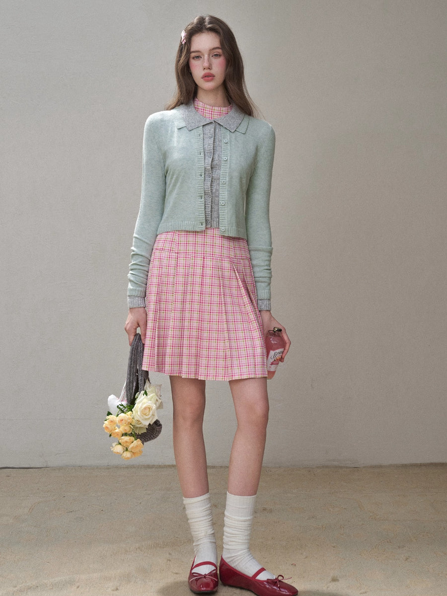 Silky Wool Cropped Cardigan