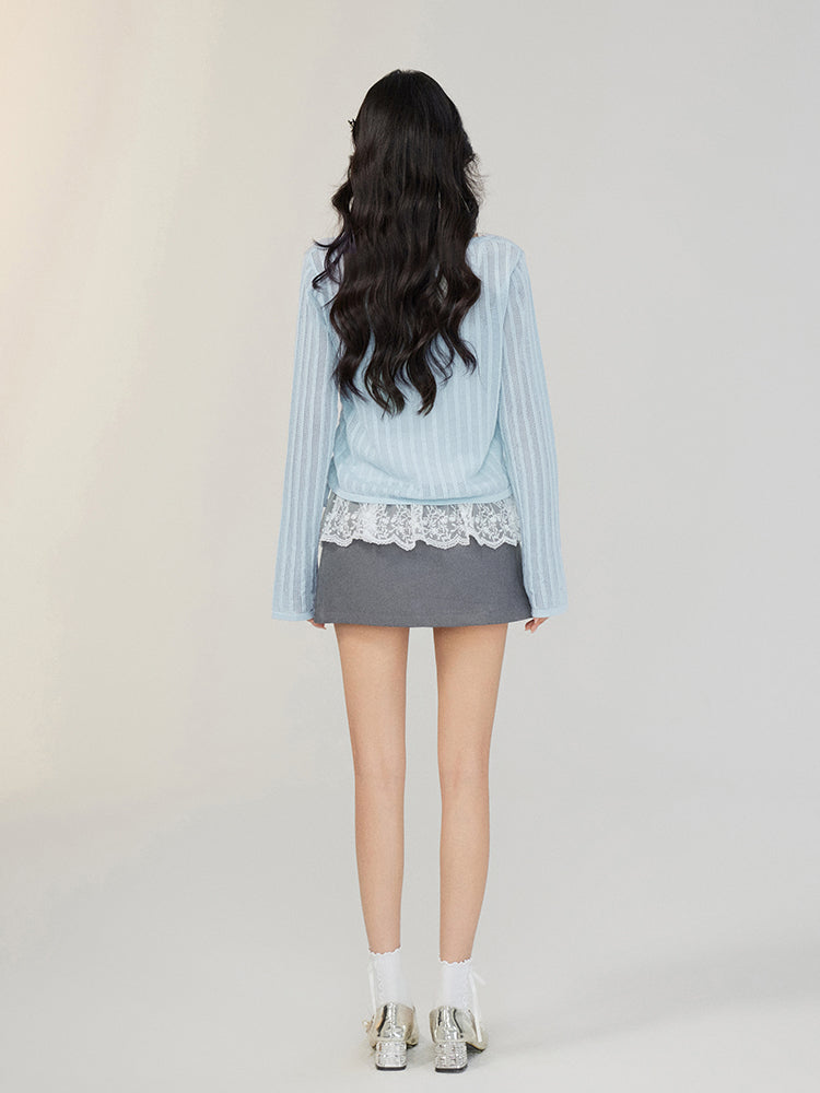 Hollow Irregular Lyocell Top