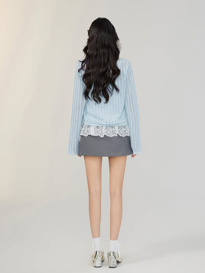 Hollow Irregular Lyocell Top
