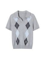 Argyle Contrast Polo Tee