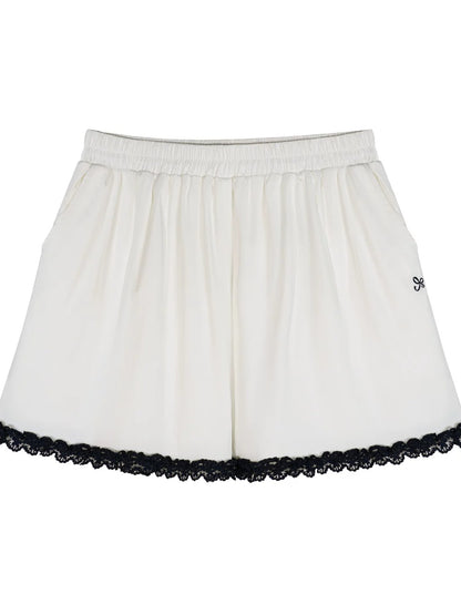 White And Blue Lace Trim Set