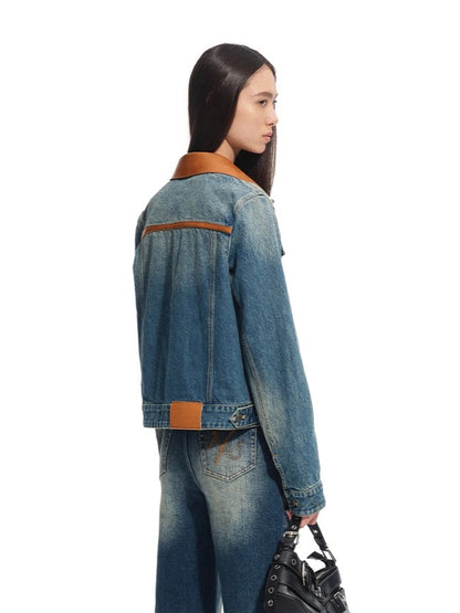 Vintage Blue Plateau Patchwork Jacket