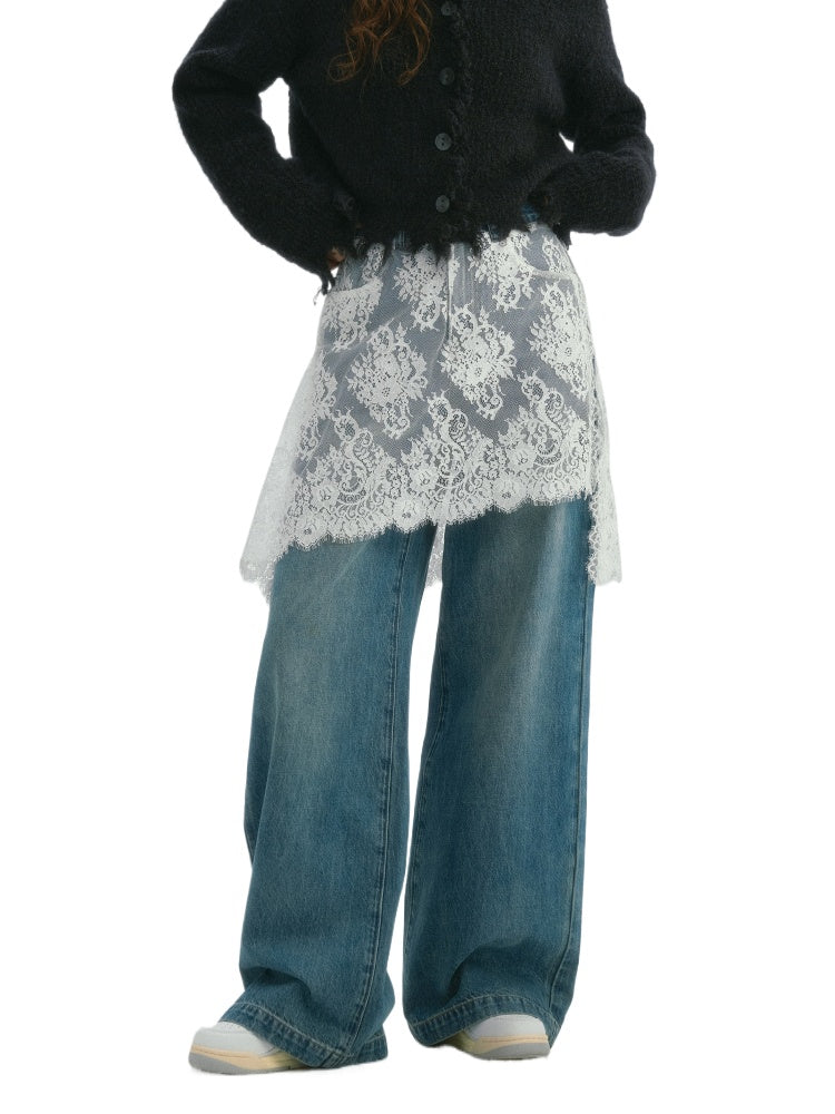 Hippie Lace Denim Pants