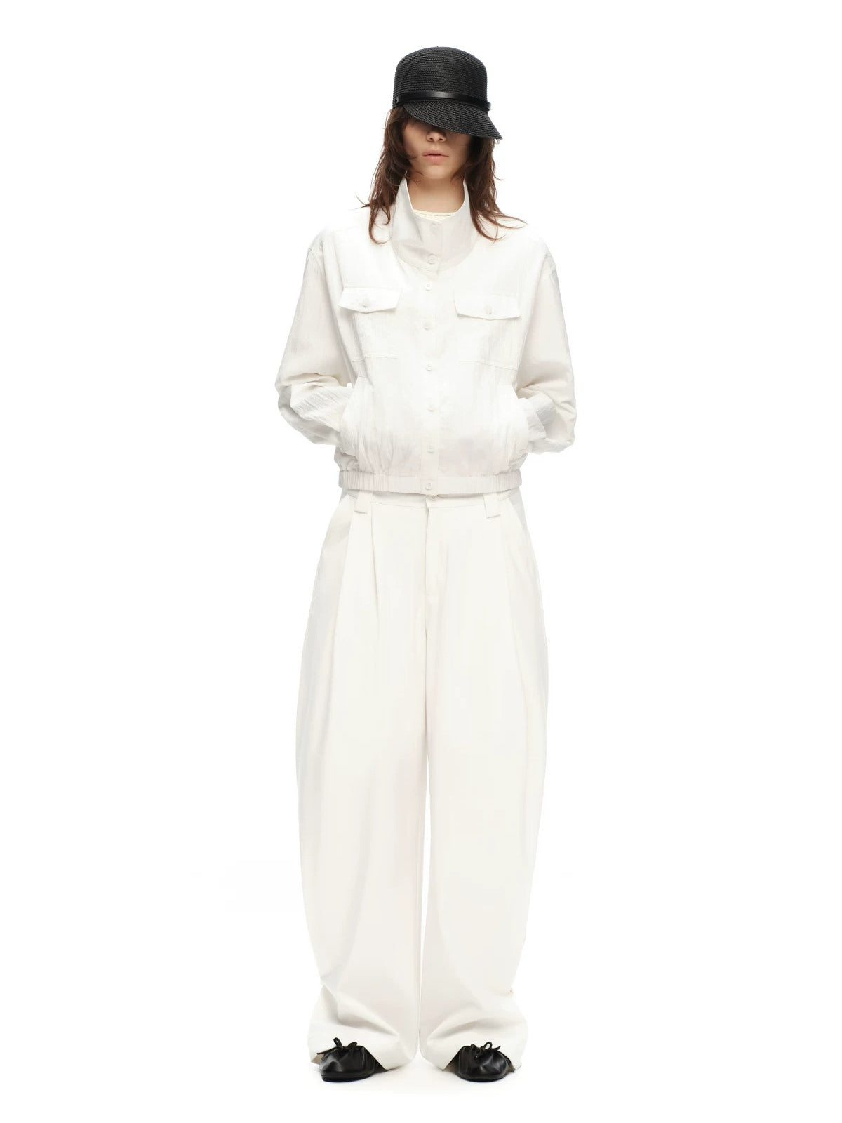 Lyocell Stand Collar Jacket