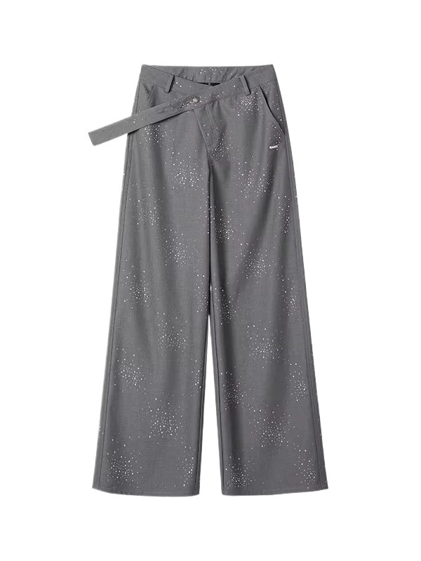 Rhinestone Wide Pants