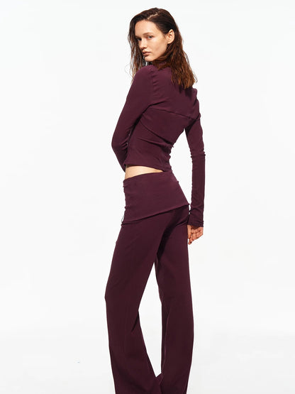 Layered Yoga Pants Set