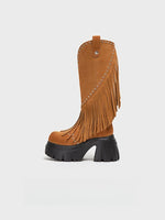 Studded Fringe Cowboy Boots
