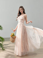 Floral Tulle Slip Maxi Dress