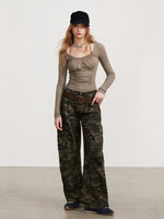 Camouflage Wide Leg Pants