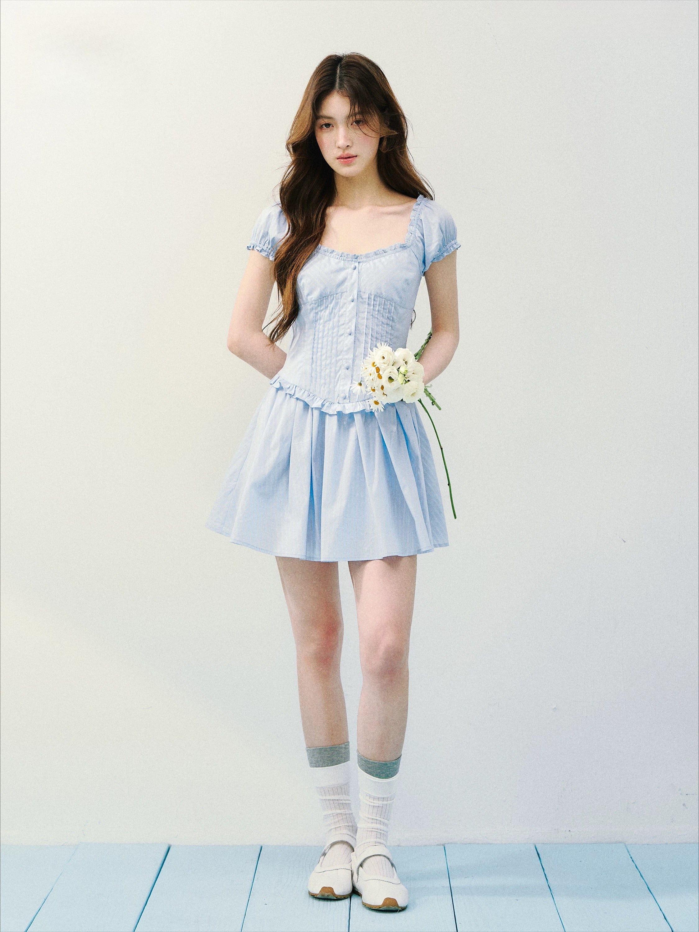 "Salted Afternoon" A-line Dress