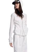 Adjustable Strap Hoodie Pants Set