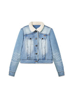 "Caraval Series" Washed Twill Denim Cotton-Padded Jacket