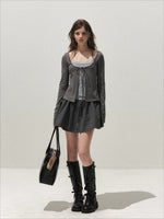 Lace Layered Tie Top