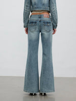 Double Button Flare Jeans