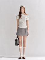 Asymmetric Lace Trim T-Shirt